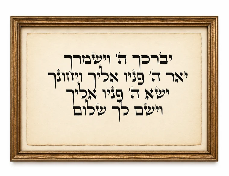 A framed biblical verse
